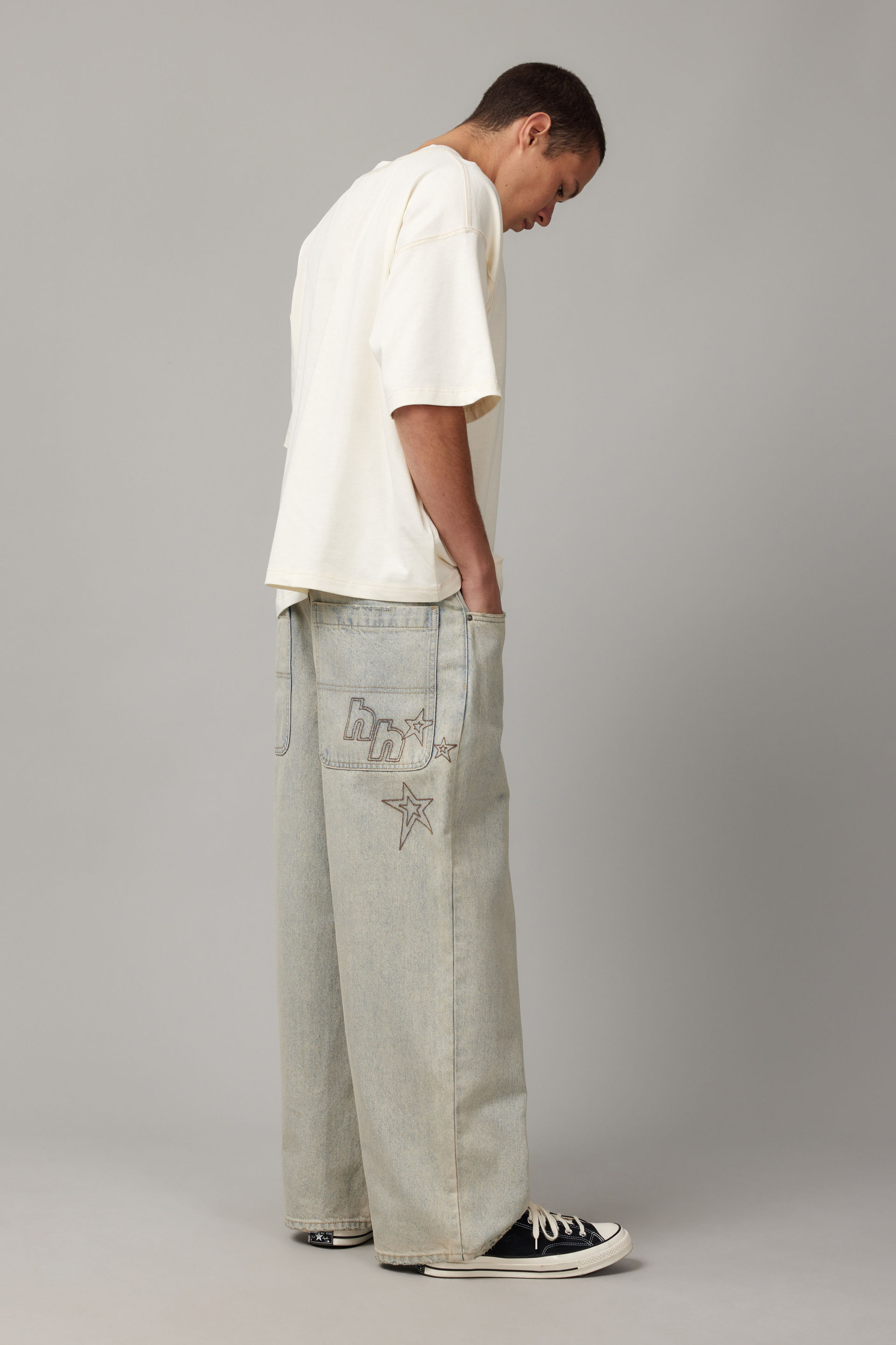 Half bleached sweatpants best sale