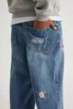 Spongebob X Half Half Painter Baggy Denim Jean, LCN NIC TDAL BLUE/SPONGEBOB - alternate image 2