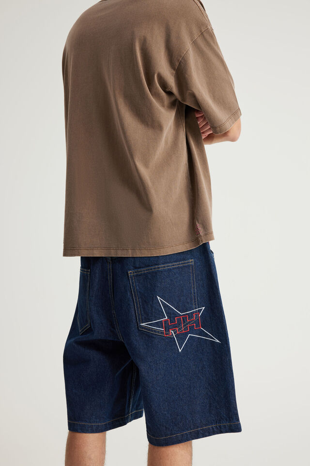 Half Half Classico Denim Short, DEEP INDGO/HH STAR