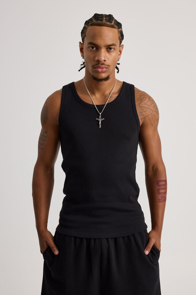 Rib Tank, BLACK