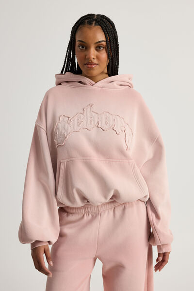 Notion Boxy Hoodie, NTN WASHED MUTED PINK/REBORN