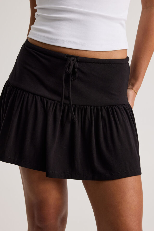 Florence Frill Skirt, BLACK