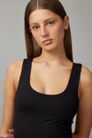 Lottie Scoop Neck Tank, BLACK - alternate image 4