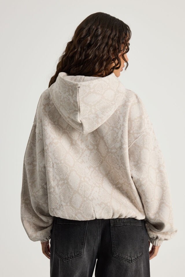 Open Gallery Boxy Hoodie, OG TONAL SNAKE/EXPESSION