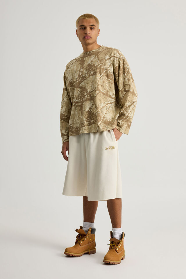 Notion Baggy Track Short, NTN VANILLA/TONAL ETHEREAL