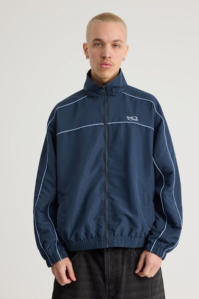 Half Half Shell Jacket, SEAL/BLUE MIST PIPING