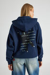 Lcn Music Slouchy Hoodie, LCN BRA NAVY BLAZER/BILLIE  EILISH - alternate image 3