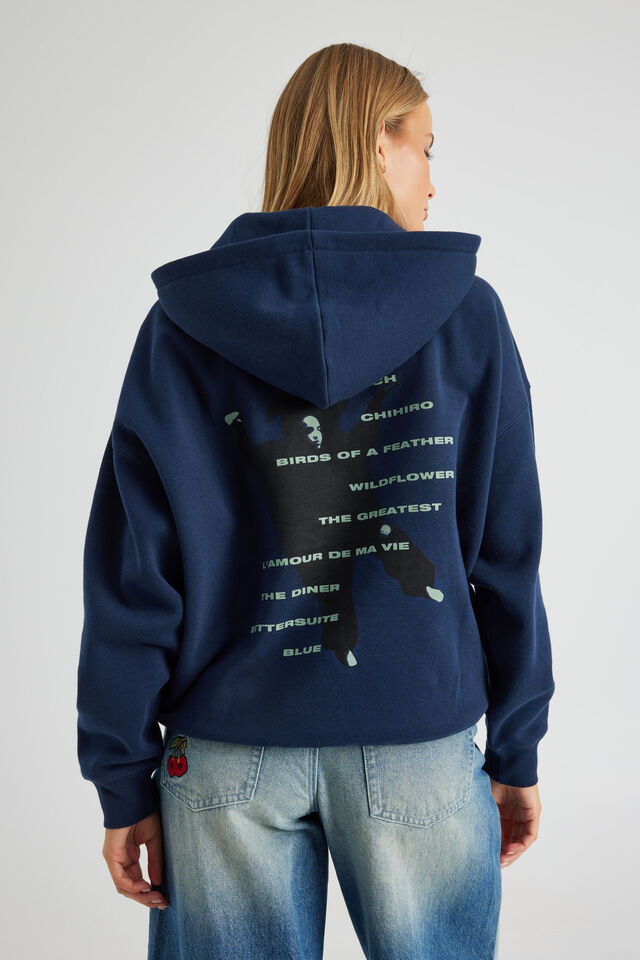 Lcn Music Slouchy Hoodie, LCN BRA NAVY BLAZER/BILLIE  EILISH