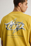 Notion Vintage Box Fit Graphic Tshirt, NTN WASHED MUSTARD/SPIKY LOGO - alternate image 4