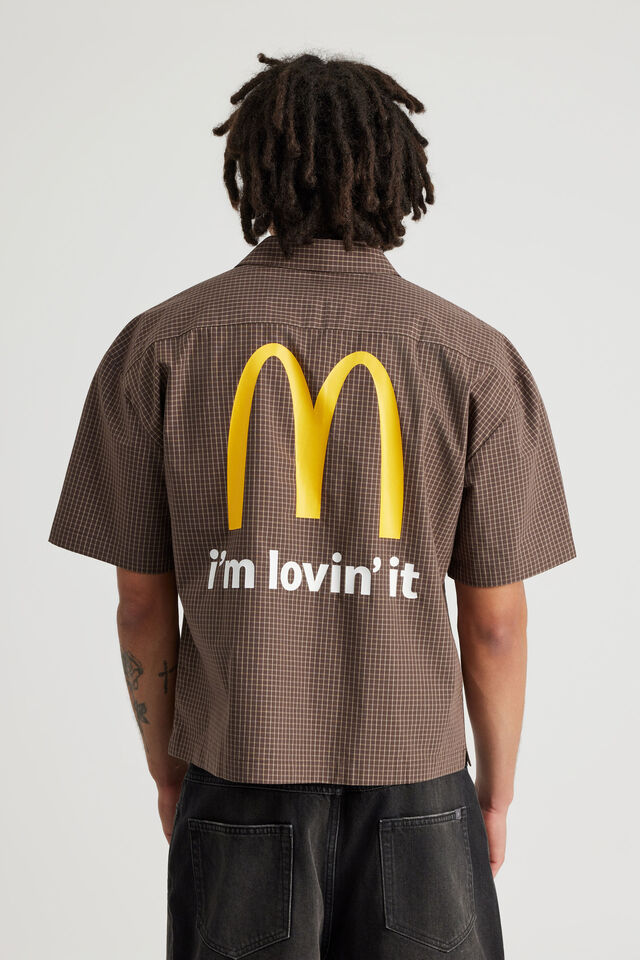 Lcn Mcdonalds Boxy Cropped Short Sleeve Shirt, LCN MCDONALDS BUDDIES BRACKEN CHECK