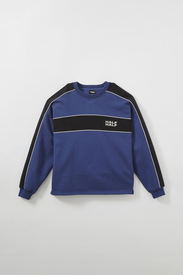 Half Half Sports Crew, HH AIR FORCE BLUE/SPORT SPLICE