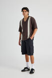 Boxy Knit Shirt, CHOC/IVORY STRIPE - alternate image 2