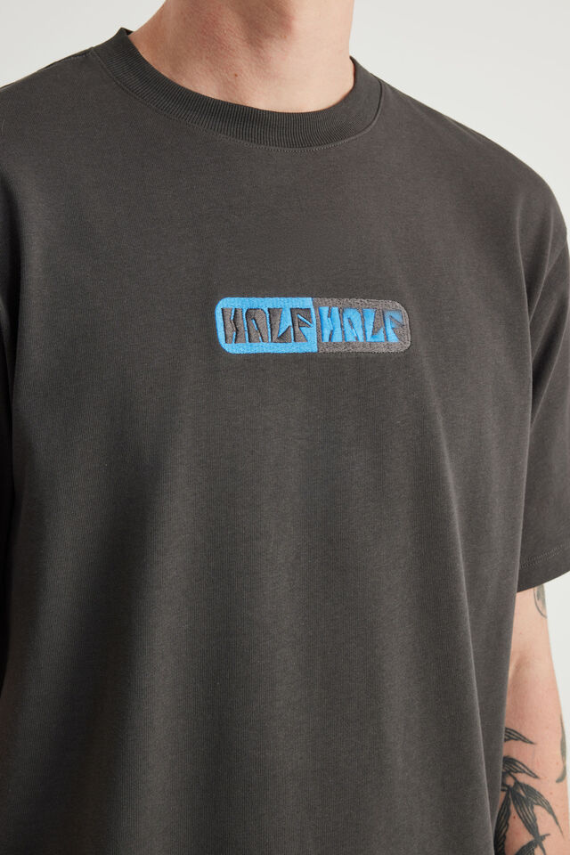 Half Half Heavyweight Core Fit Tshirt, HH SLATE/HARDWARE PILL