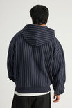 Open Gallery Zip Thru Hoodie, OG NAVY PINSTRIPE/GALLERY - example image 3