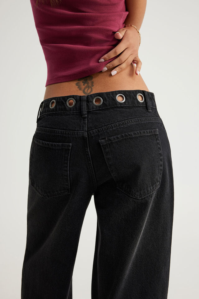 Mid Rise Baggy Jean, REBOOT BLACK