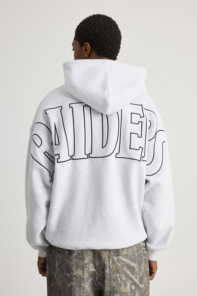 Nfl Hoodie, LCN NFL SILVER MARLE/RAIDERS SUPERSCRIPT