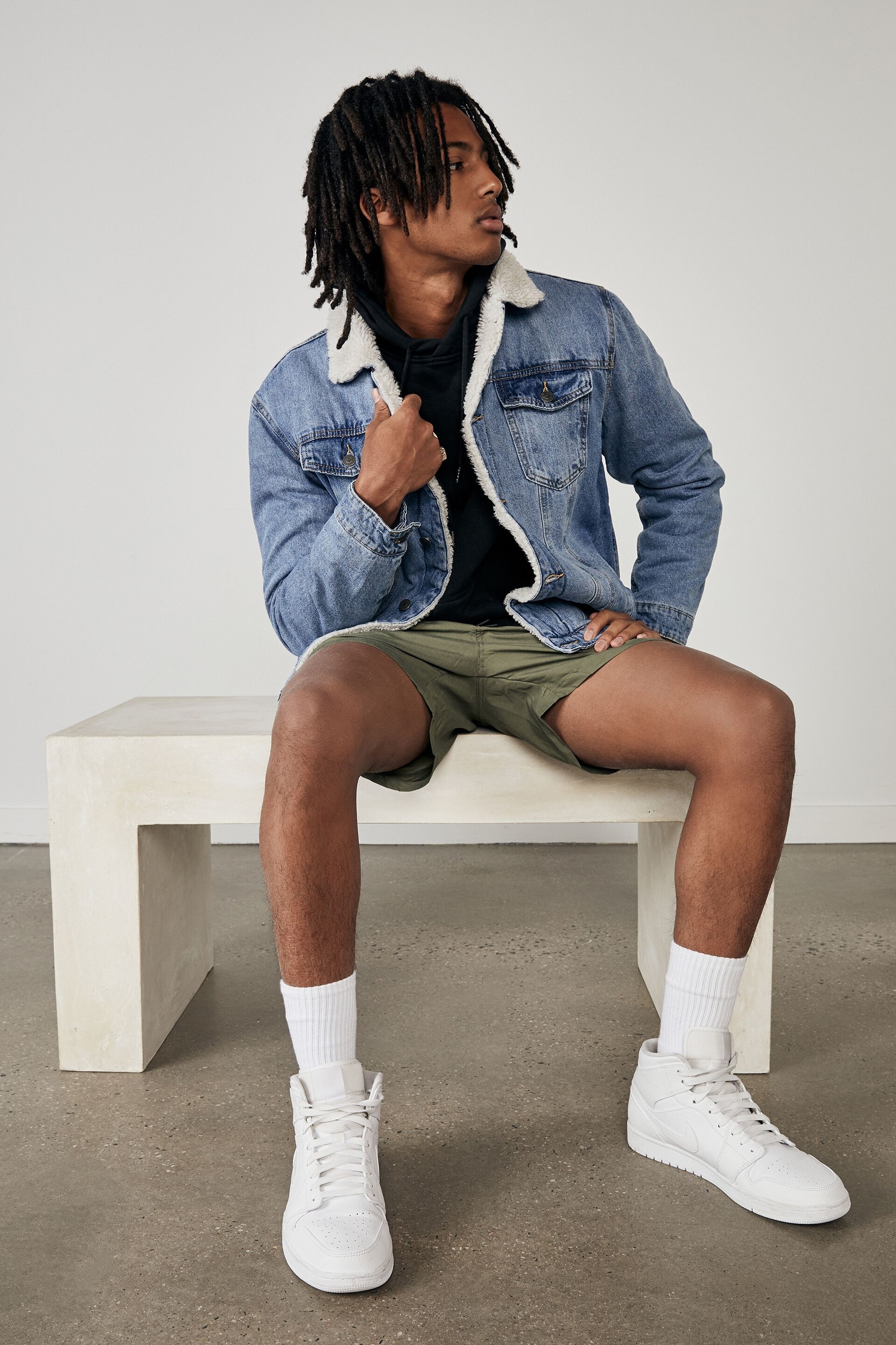 Denim Sherpa Jacket | Men's Fashion 