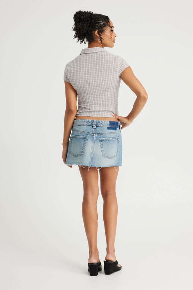 Ari Slouchy Mini Skirt, BUBBLEGUM ICE
