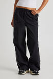 Phoebe Woven Sporty Trackpant, BLACK - alternate image 2