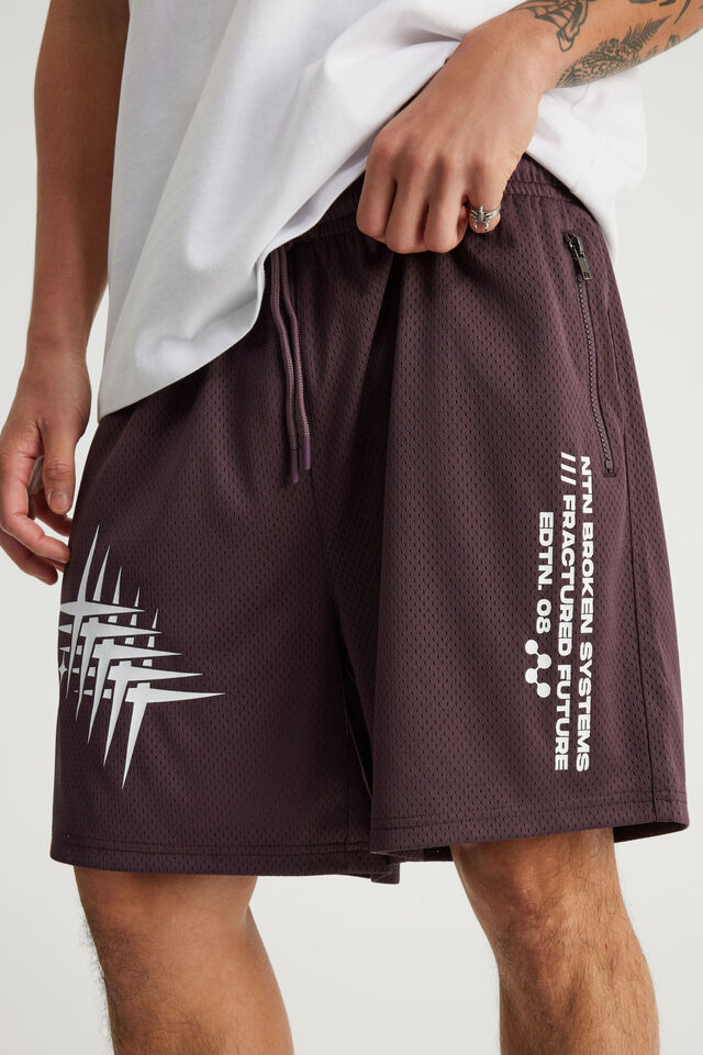 Notion Mesh Short, FROZEN BERRY/NTN LOGO