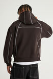 Half Half Hoodie, HH CHOC NOIR/PANEL - example image 3