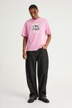 Half Half Heavyweight Core Fit Tshirt, HH PINK POP/CITYS ALIVE - example image 2
