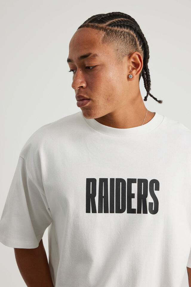 Box Fit Nfl Tshirt, LCN NFL CLOUD/RAIDERS TEXT