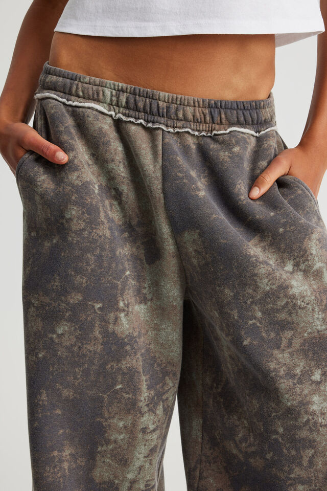 Classic Wide Leg Trackpant, NTN WASHED ABSTRACT DYE CAMO/RAW