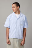 Boxy Cropped Short Sleeve Shirt, CAROLINA BLUE OXFORD - alternate image 7