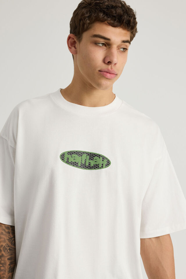 Half Half Heavyweight Box Fit Graphic Tshirt, HH CLOUD/HALF HALF HIVE PILL