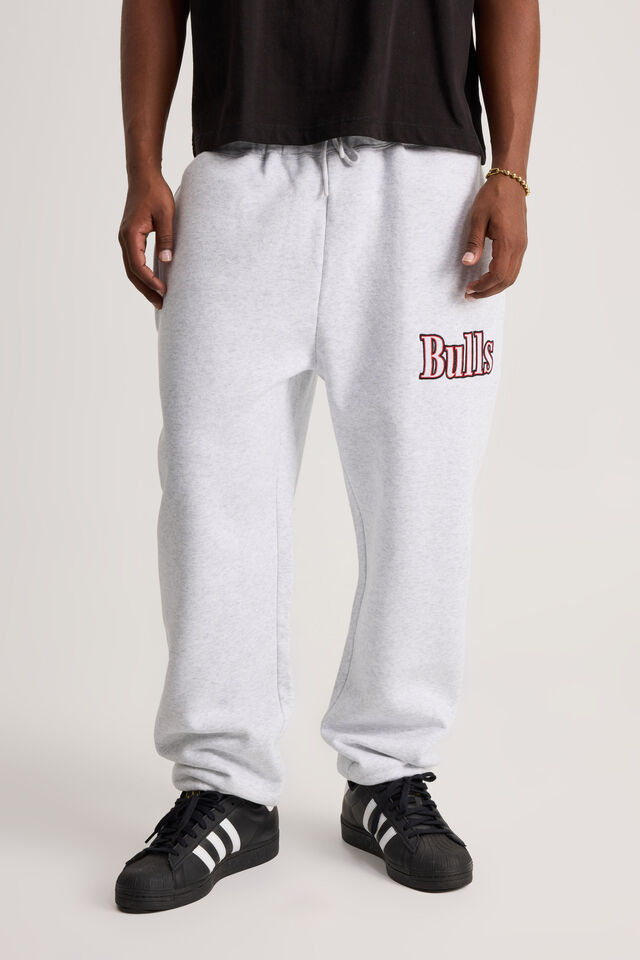 Nba Track Pant, LCN NBA SILVER MARLE/CHICAGO BULLS