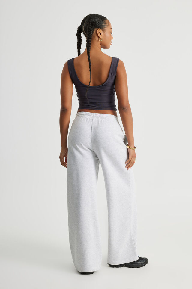 Classic Wide Leg Trackpant, SILVER MARLE