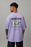 Half Half Oversized Graphic T Shirt, WASHED LAVENDER/WINDOW TO THE SOUL - alternate image 3