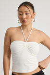 Ruched Front Bandeau Halter, CLOUD - alternate image 4
