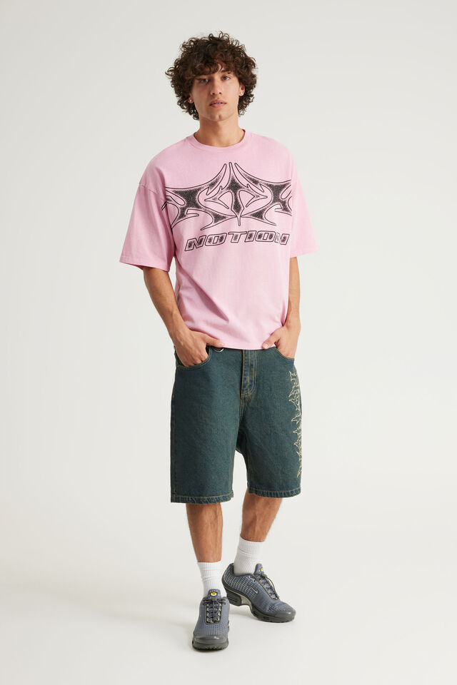 Notion Vintage Graphic Tshirt, NTN WASHED PINK GELATI/CYBER SIGIL