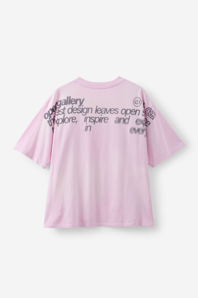 Open Gallery Box Fit Tshirt, OG WASHED ICE PINK/IDEAS DEPT