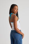Graphic Halter Top, WHITE/LEMONS - alternate image 3