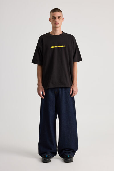 Half Half El Grande Baggy Jean, RAW INDIGO