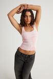Graphic Scoop Neck Tank, PINK MUSK/GRUNGE COLLAGE - example image 1