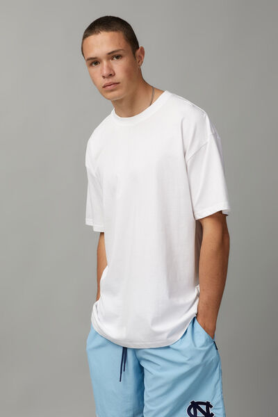 Basic Oversized T Shirt, WHITE