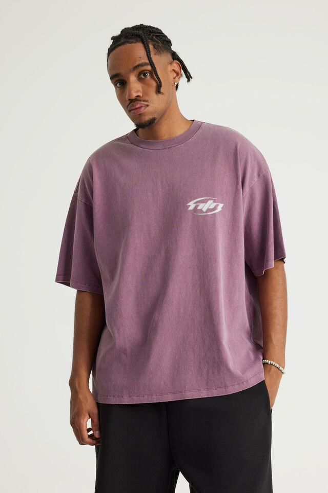 Notion Vintage Graphic Tshirt, NTN WASHED DUSTED PLUM/BLANK STATE