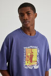 Half Half Boxy Cropped Graphic Tshirt, HH WASHED NEBULA/POLICE - alternate image 4