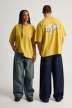 Notion Vintage Box Fit Graphic Tshirt, NTN WASHED MUSTARD/SPIKY LOGO - alternate image 2