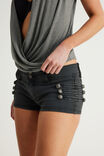 Tumblr Super Low Booty Short, MARCHING BAND BLACK - example image 5