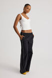 Freya Wide Leg  Woven Sporty Trackpant, BLACK - alternate image 2