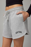 Pull On Fleece Short, GREY MARLE/NY - alternate image 4