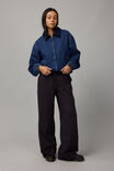 Milly Denim Bomber Jacket, DARK DENIM - alternate image 2