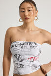 Graphic Bandeau, WHITE/NEWSPAPER - alternate image 4