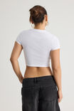 Fitted Graphic Tee, WHITE/JUST A GIRL - alternate image 3