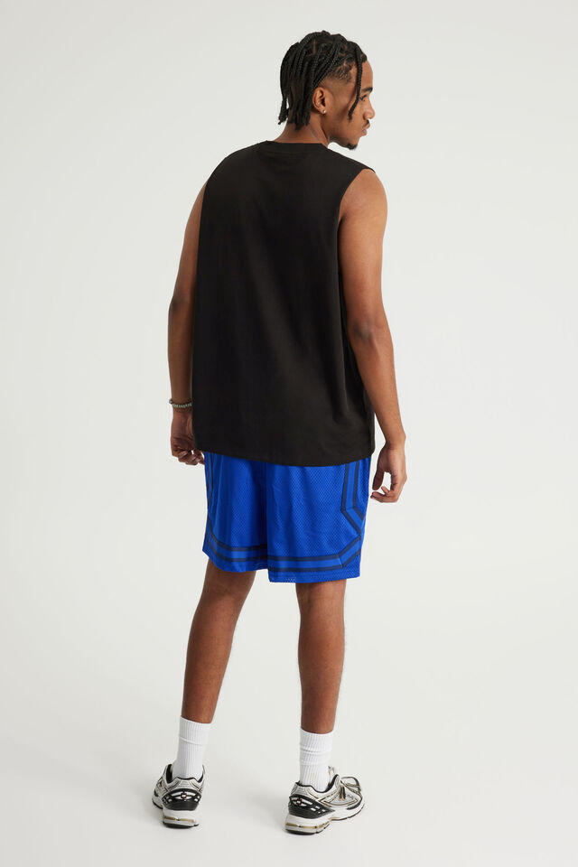 Nfl Basketball Short, LCN NFL NAVY SIDE STRIPE/LA RAMS